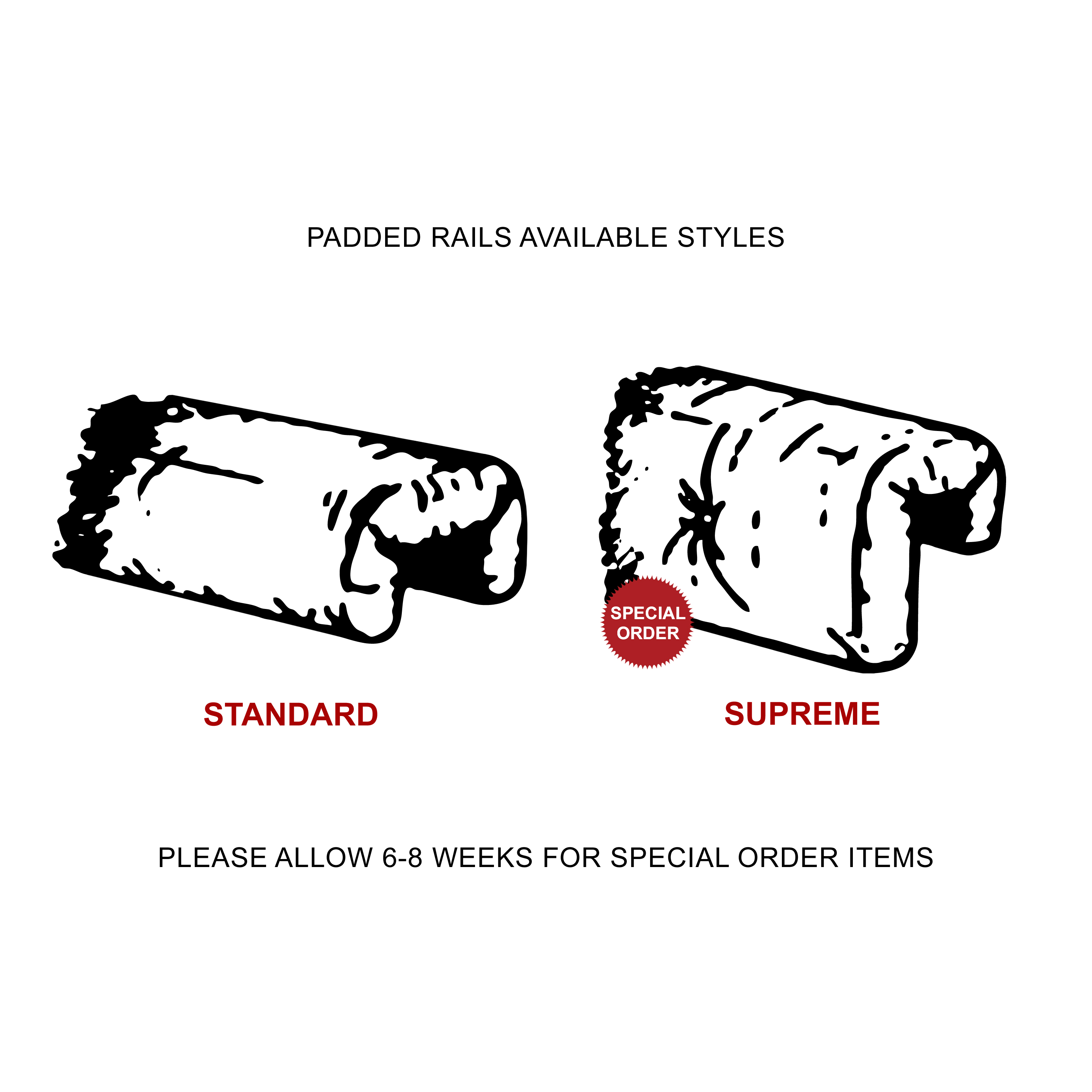 5 Way Padded Waterbed Rails InnoMax