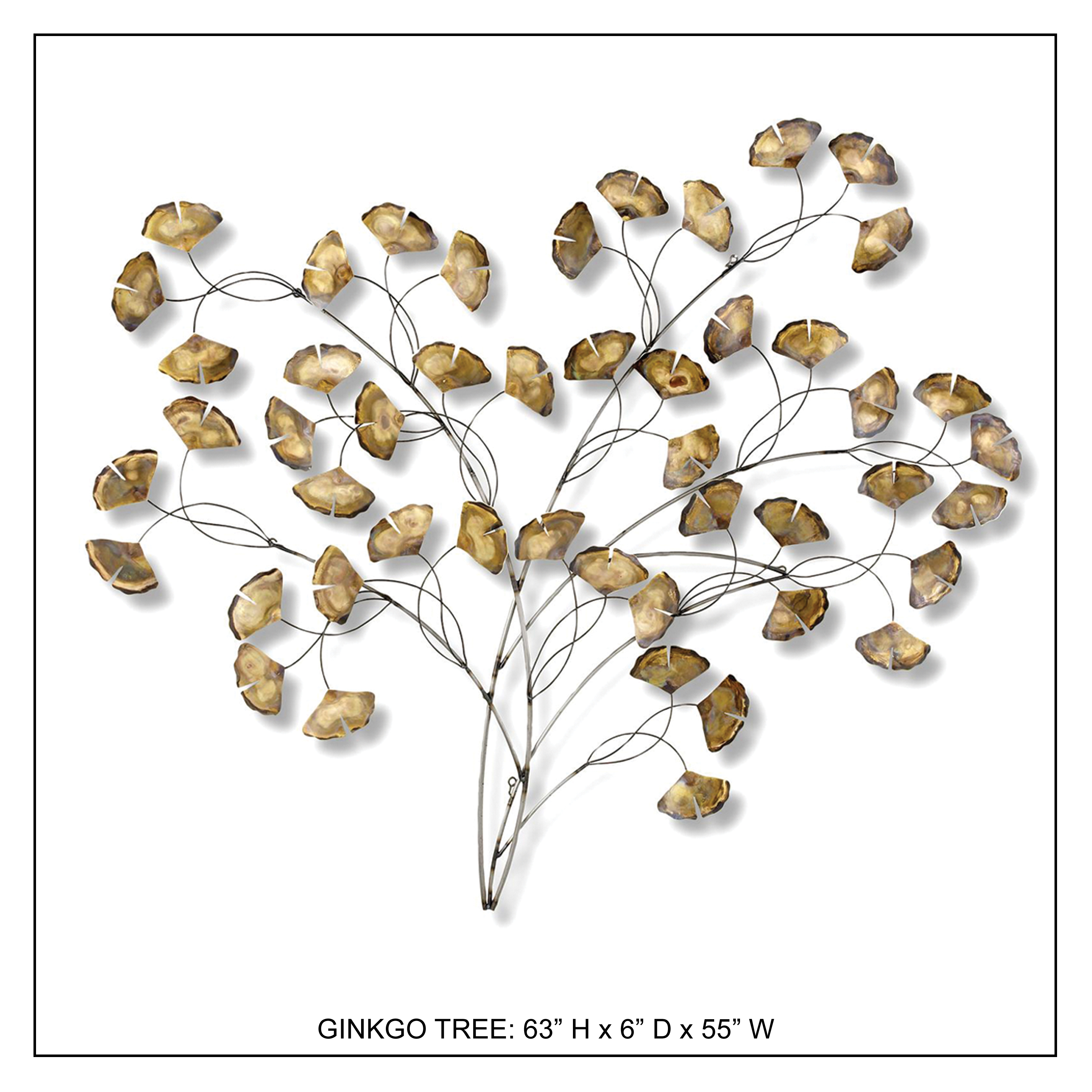 Ginkgo Tree Handcrafted Metal Wall Decor InnoMax