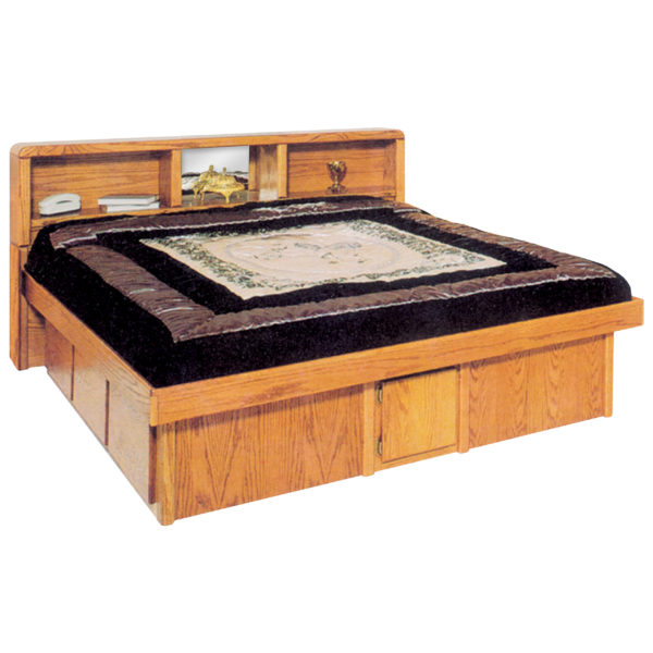 InnoMax Oak Land Tulip Headboard With Platform Bed Bedroom Furniture