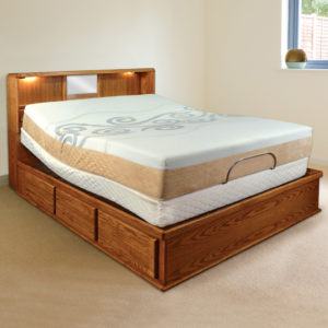 InnoMax Oak Land La Jolla Power Base Dresser In Bedroom Setting