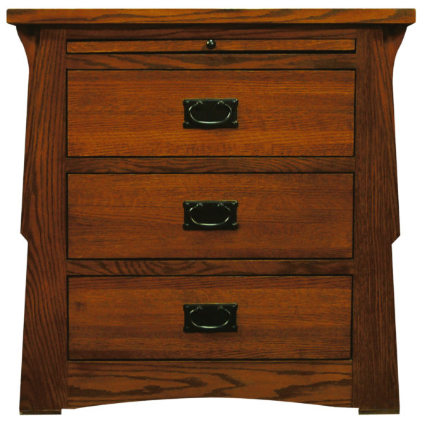 InnoMax Oak Land Mission Creek 3 Drawer Nightstand With Pull Out Tray