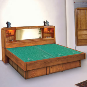 Oak Land Marathon Headboard Waterbed In Bedroom