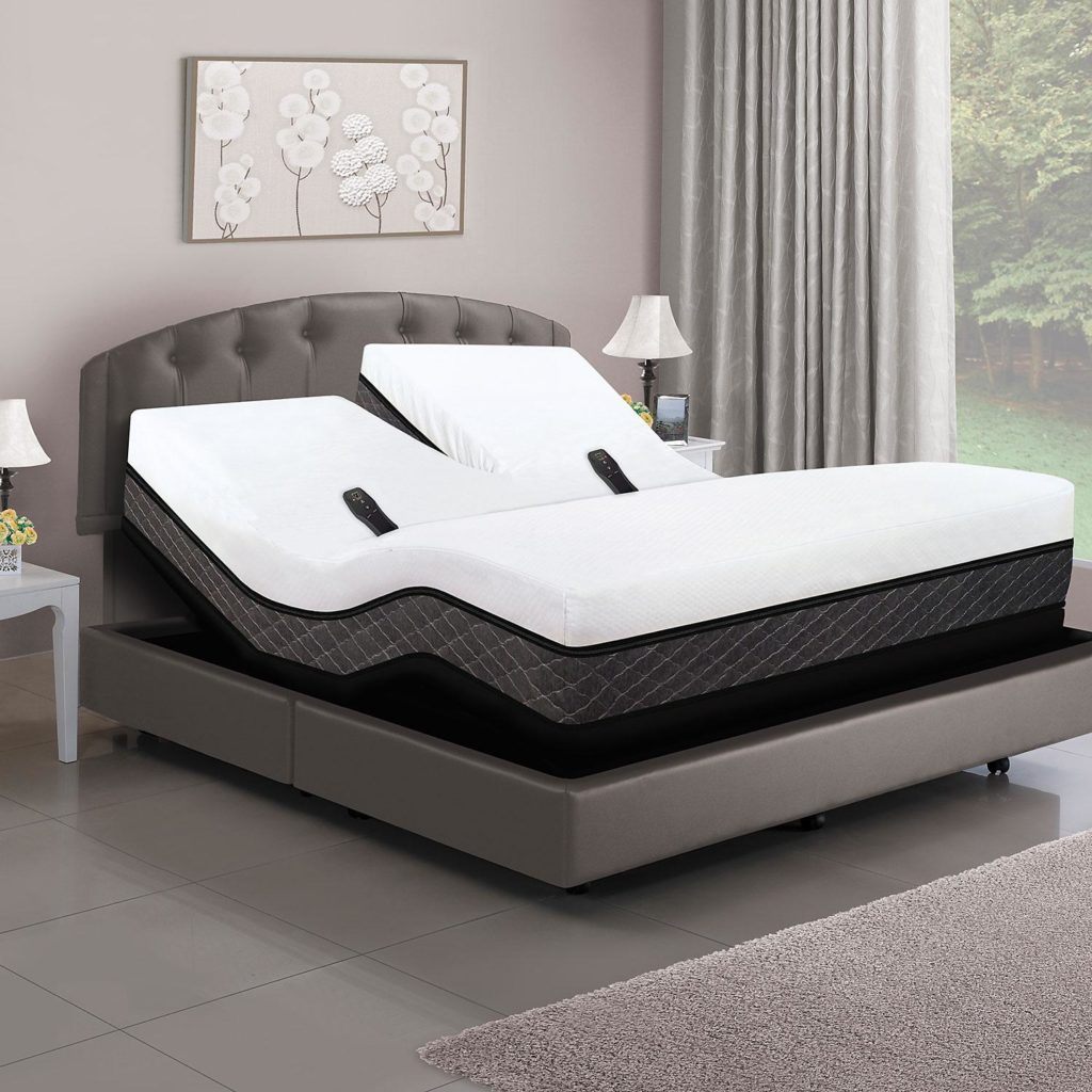 Dual Head Smart Bed with Adjustable Dual Air & Power Base InnoMax