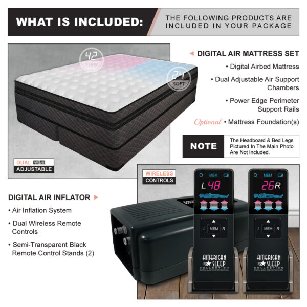 Millennium Digital Air Bed Package Includes