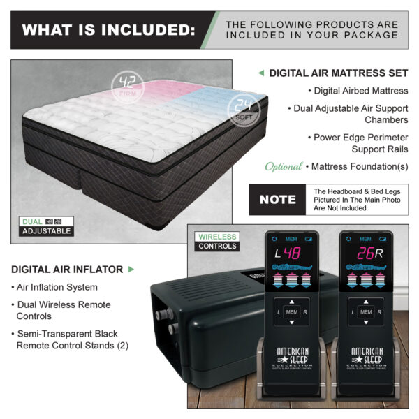 Reflections Digital Air Bed Package Includes