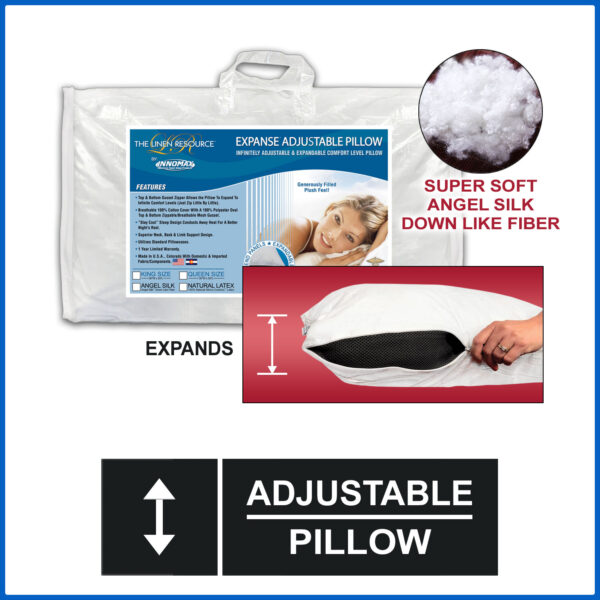 Expanse Adjustable Pillow - Angel Silk Down Like Fiber