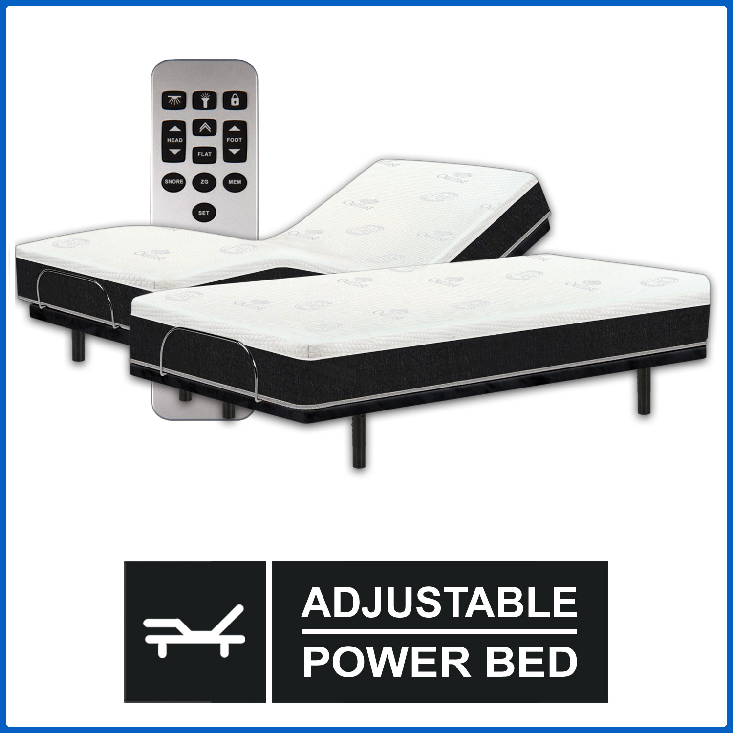 PR8™ Memory Foam Mattress & Essential Adjustable Power Base InnoMax