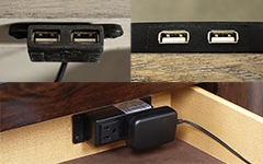 Select Collections Feature USB or Powerbar Charging Ports