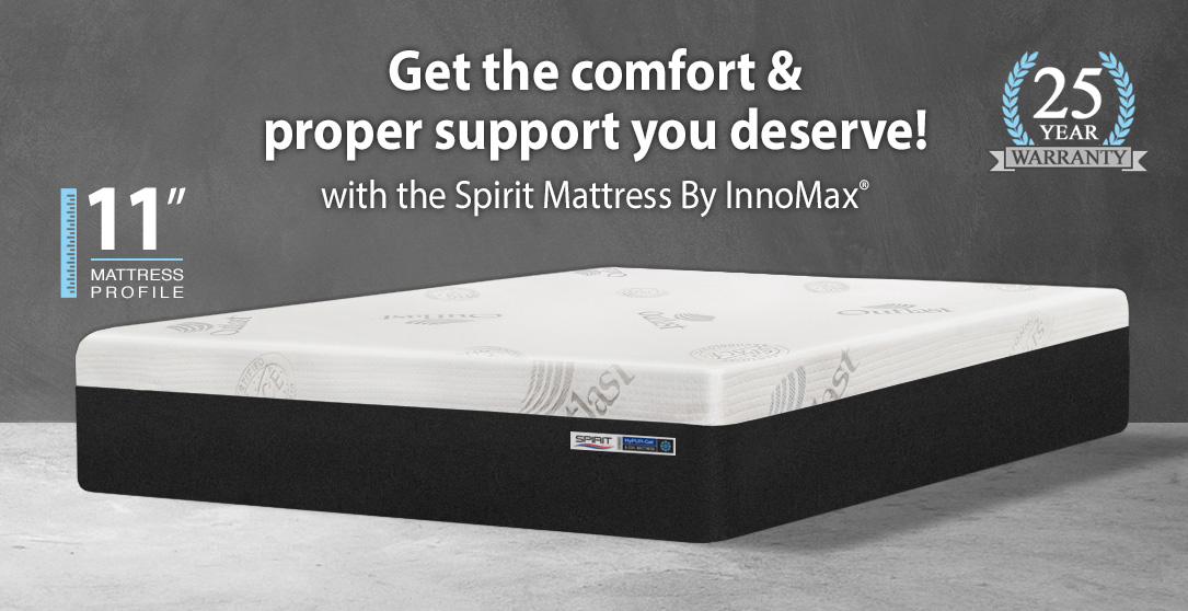Get the comfort and proper support you deserve with the Spirt Mattress By InnoMax